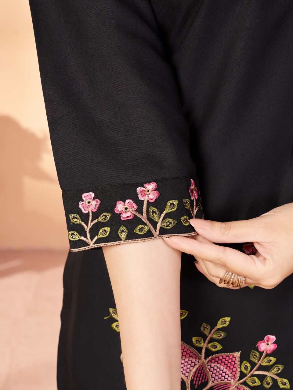 Embroidered Heavy Rayon Co-ord Set – Multicolor