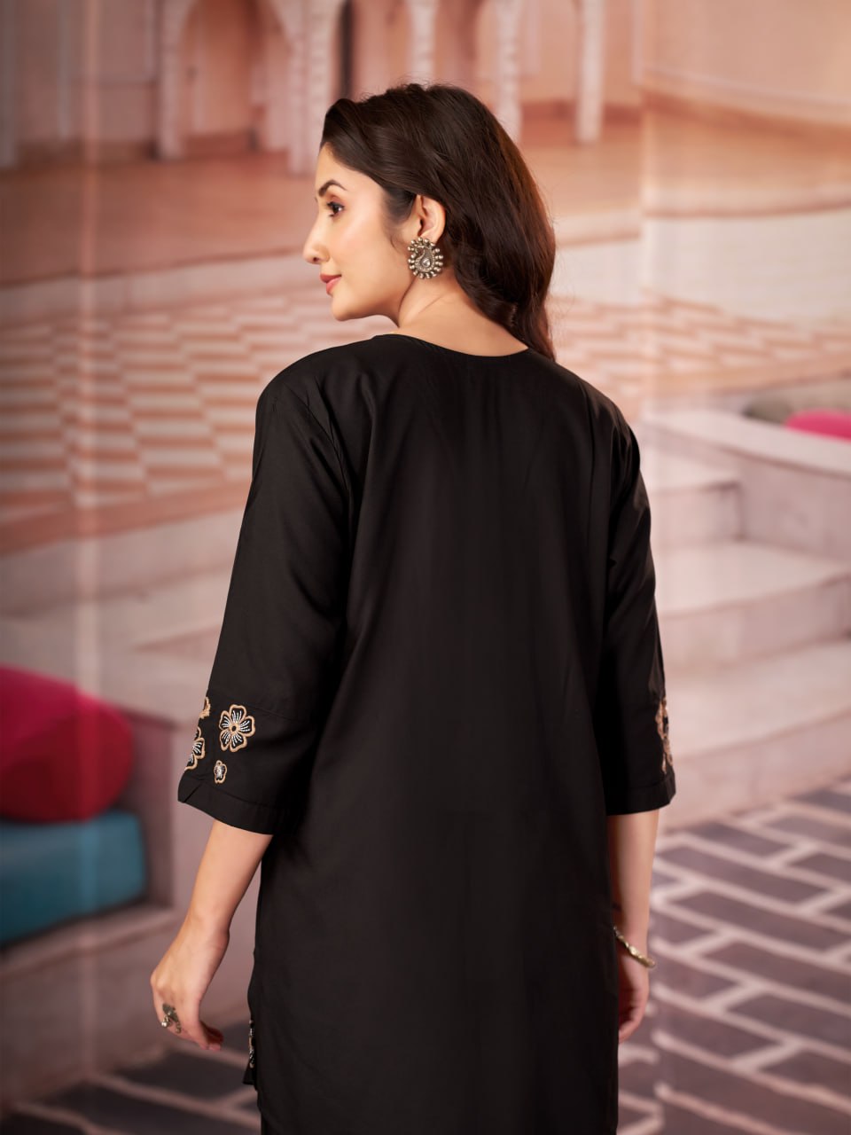 Embroidered Heavy Rayon Co-ord Set – Multicolor