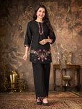 Women’s Premium Heavy Rayon Embroidered Co-Ord Set – Stitched Kurti & Straight Pant