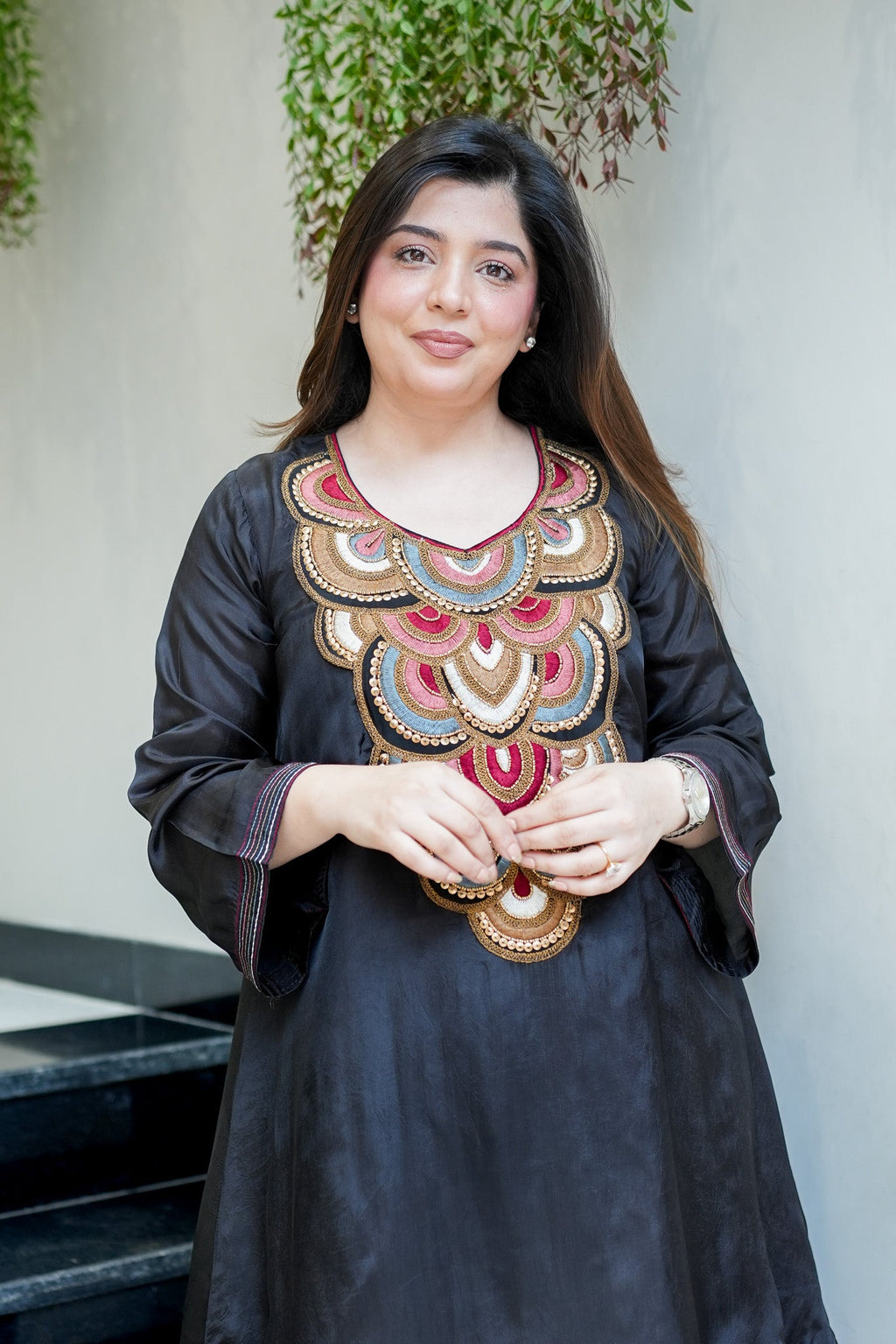Embroidered Kurta Palazzo Set