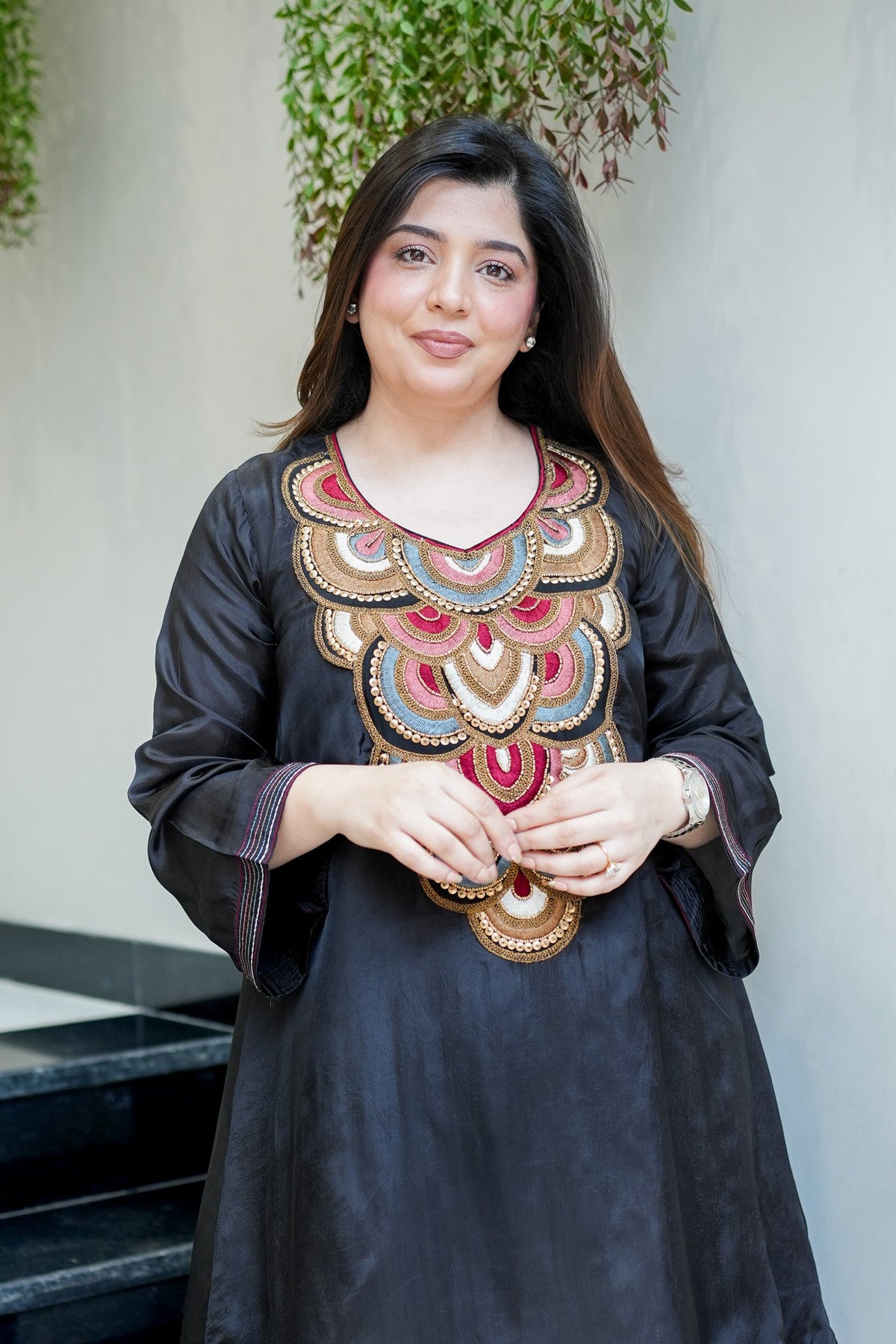 Embroidered Kurta Palazzo Set