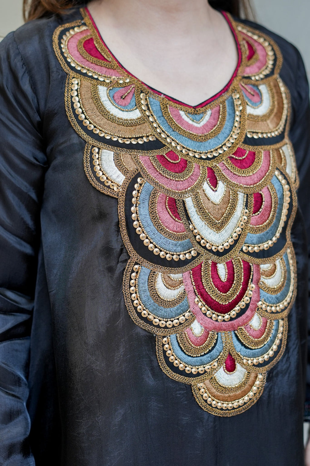 Embroidered Kurta Palazzo Set