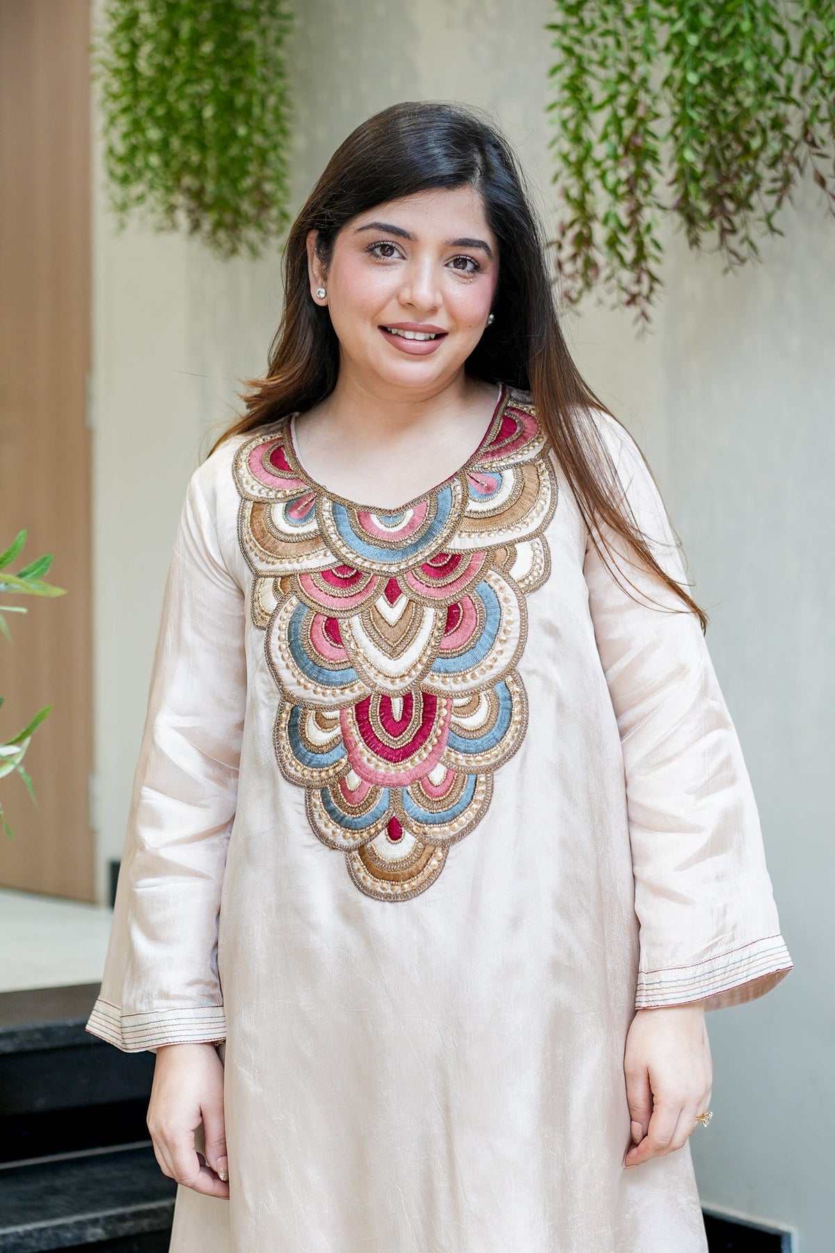 Embroidered Kurta Palazzo Set