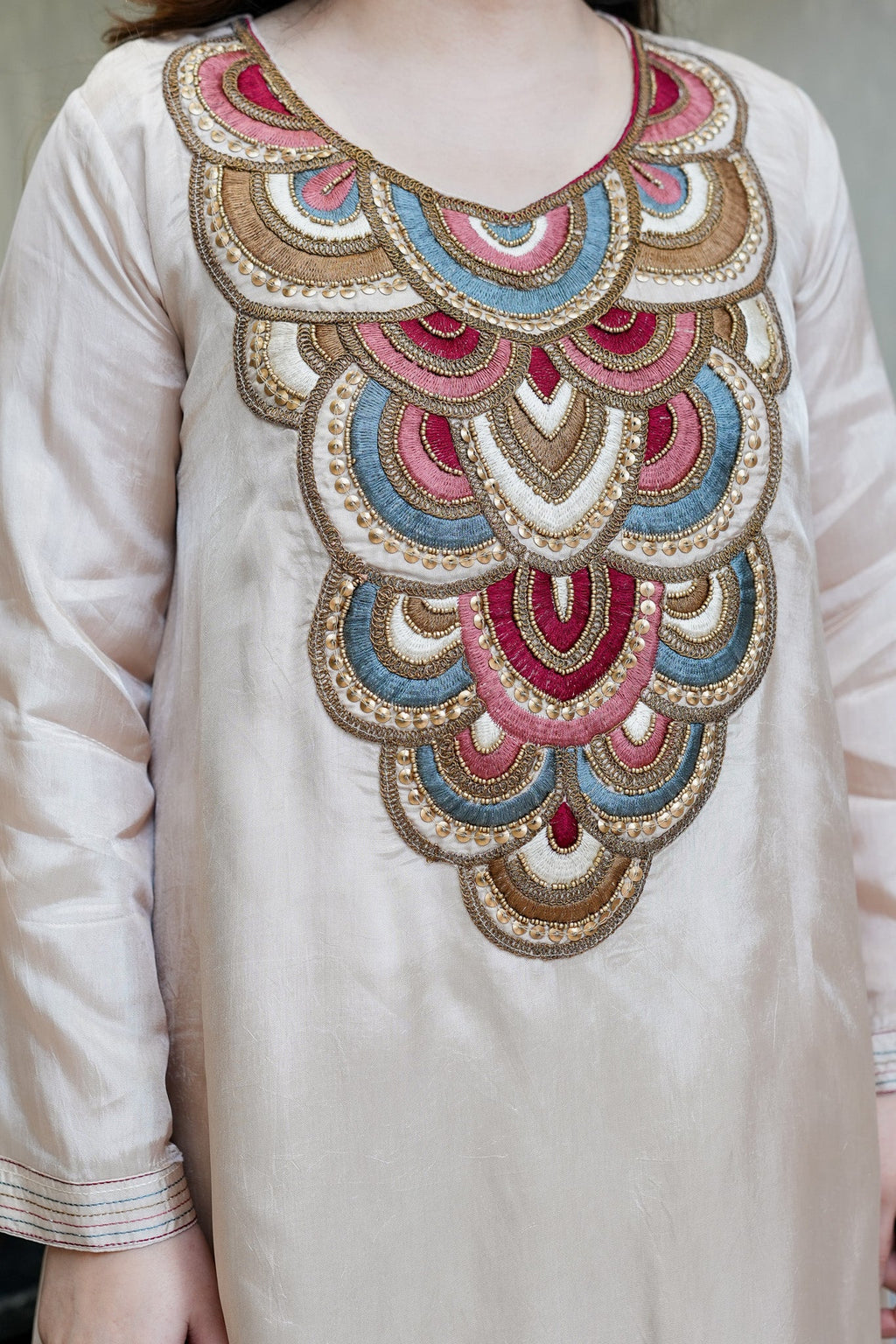 Embroidered Kurta Palazzo Set