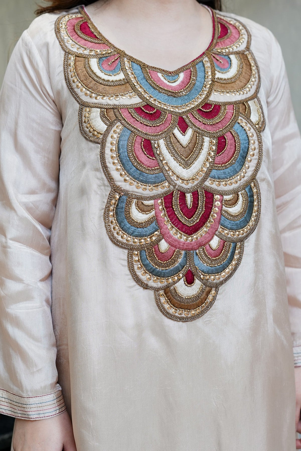 Embroidered Kurta Palazzo Set