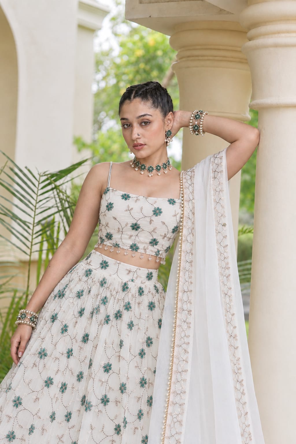 Embroidered Floral Lehenga Choli Set