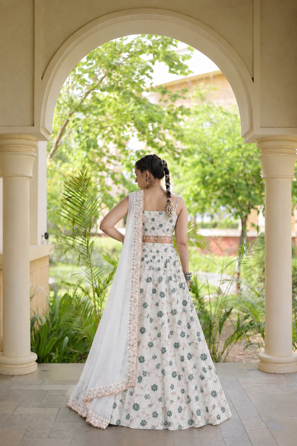 Embroidered Floral Lehenga Choli Set