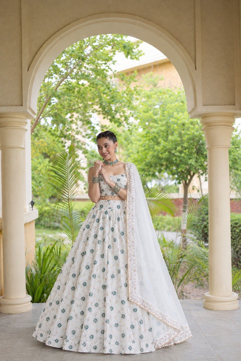 Embroidered Floral Lehenga Choli Set